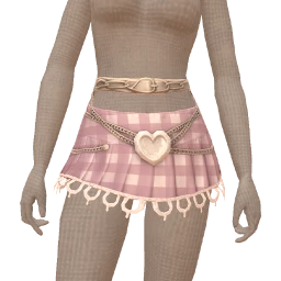 Yume Gingham Skirt With Belted Heart