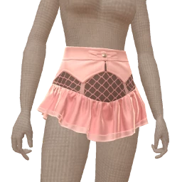 Yume Pink Satin Lace Mini Skirt