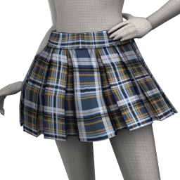 Yume Aqua Checkered Skirt