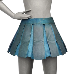 Yume Box Pleated Denim Skirt