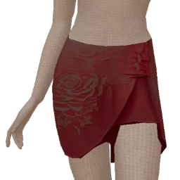 Delirious Grey Rose Pattern Skirt