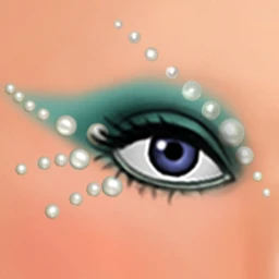 Flawless Glittered Green Eye Make-Up