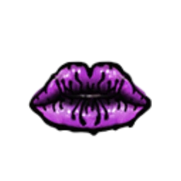 Black Rainbow Neon Swamp Lips (Purple)