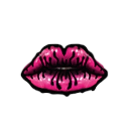 Black Rainbow Neon Swamp Lips (Hot Pink)