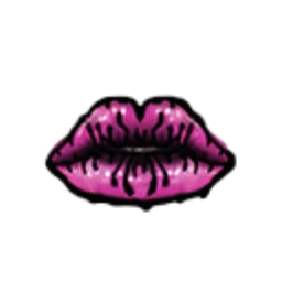 Black Rainbow Neon Swamp Lips (Pink)