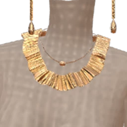 Bijouterie Light Gold Necklace Earrings Set