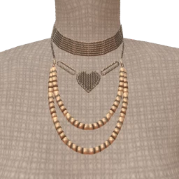 USAesthetics Pearl And Diamond Heart Choker Necklace