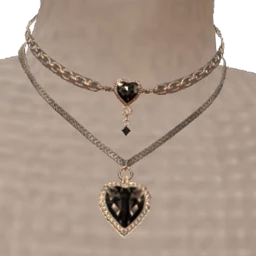 Bijouterie Obsidian Heart Necklace