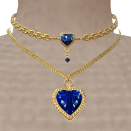 Bijouterie Heart of Passion Blue Necklace