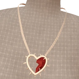 Ikon Elite Glow Red Half Heart Necklace