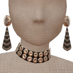 Bijouterie Chunky Diamond Choker And Earrings