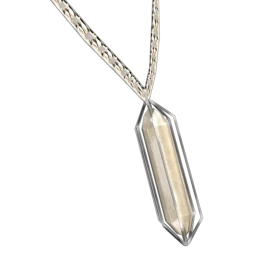 Bone Arrow Crystal Cage Necklace