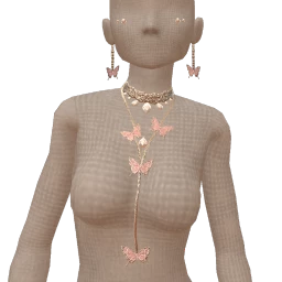 Cloud Nine Silver And Pink Crystal Butterfly Jewellery