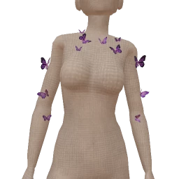 Cloud Nine Purple Butterflies Body Jewellery