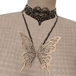 Cloud Nine Silver Metal Butterfly Necklace