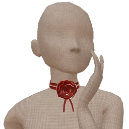 Cloud Nine Red Rose Flower Choker