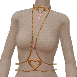 Cloud Nine Gold Heart Body Chain Necklace