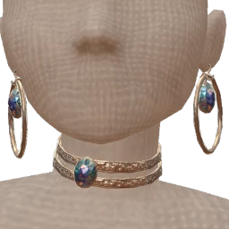 Cloud Nine Silver And Blue Crystal Necklace And Earrings