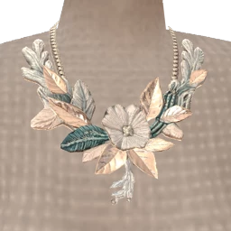 Cloud Nine Silver And Embroidery Forest Necklace