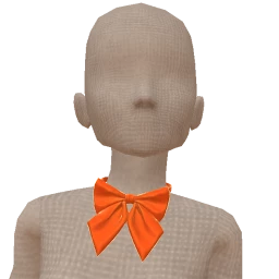 Cosmos Orange Bow Necklace 