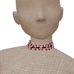 Cosmos Pink Stitch Necklace