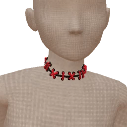 Cosmos Red Stitch Necklace