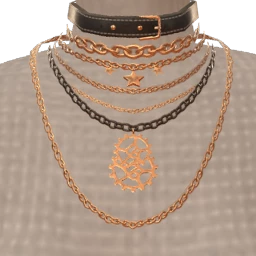 Delirious Leather And Gold Layered Necklaces