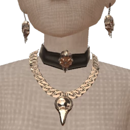 Delirious Black Liquid Skull Choker