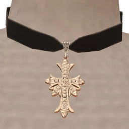 Delirious Choker Necklace With Silver And Diamonds Pendant