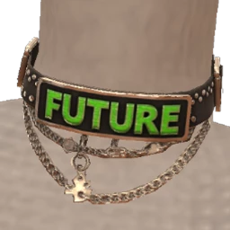 Drop Science Neon Green Embroidered Choker