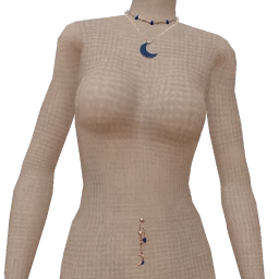 Drop Science Blue Moon Necklace And Belly Ring