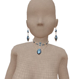 Ikon Elite Sapphire Sparkle Earrings And Necklace