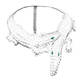 Ikon Emerald Crocodile Necklace