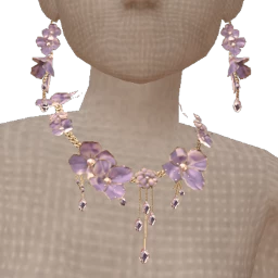 La Haute Couture Crystal Orchid Lavender Jewellery Set