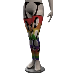 Cybergoth Ripped Tights - Rainbow