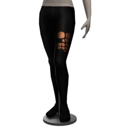 Smirking Ripped Tights