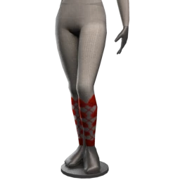 Red Suede Lace Up Socks