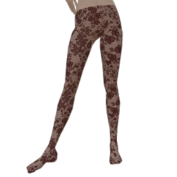 Front Row Flower Print Nylon Tights