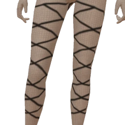 Delirious Laced Up Black Leg Wraps