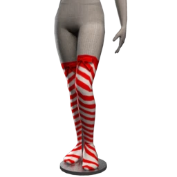 Candy Striped Hold-Up Stockings