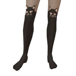 Yume Black Cat Socks
