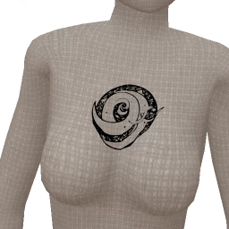 Abstract Moon Chest Tattoo