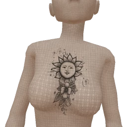 Summer Sunflower Chest Tattoo