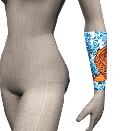 Koi Pond Lower Sleeve Tattoo