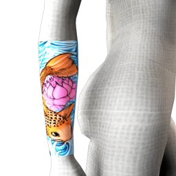 Koi Pond Lower Sleeve Tattoo