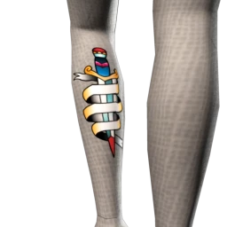 Dagger and Scroll Tattoo