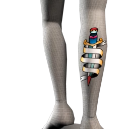 Dagger and Scroll Tattoo