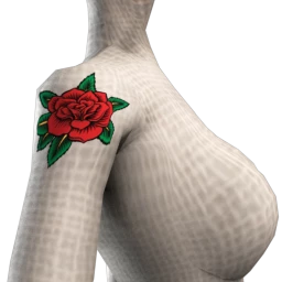 Elegant Single Rose Tattoo