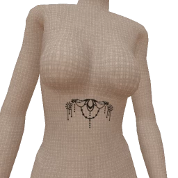 Floral Lotus Upper Ribs Tattoo