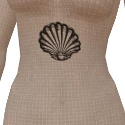 Seashell Stomach Tattoo